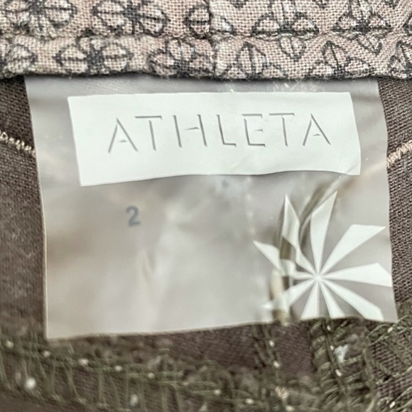 Athleta army green cargo style organic cotton blend utility gorpcore pant size 2 - Picture 6 of 12